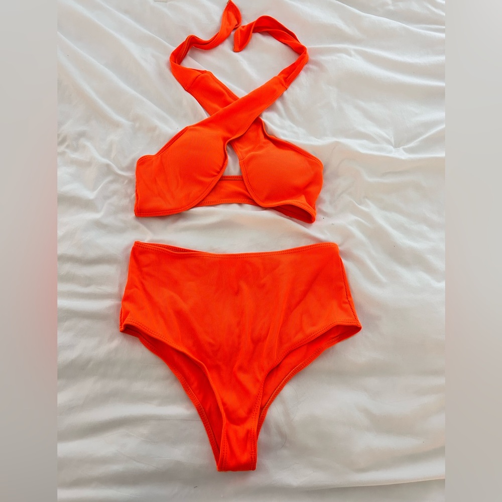 Orange High Waisted Bikini SHEIN never worn
